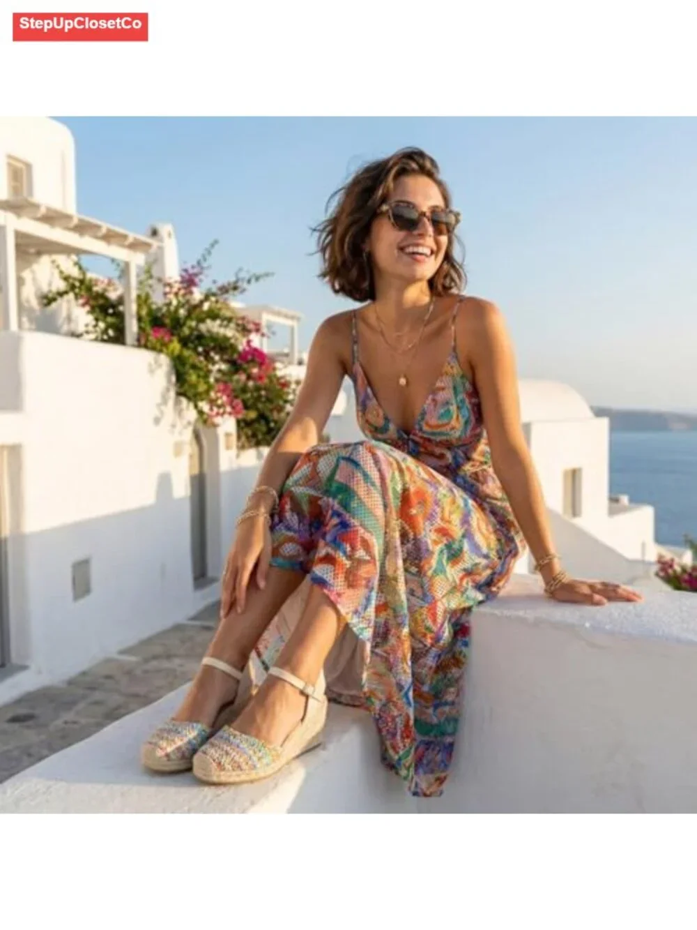 Woven Closed Toe Wedge Sandals with Ankle Strap